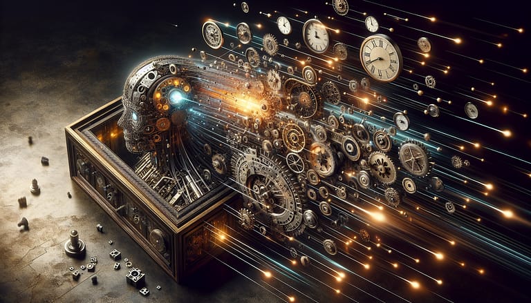 Intelligenza artificiale tempo che accelera la vita umana con orologi e tecnologia AI