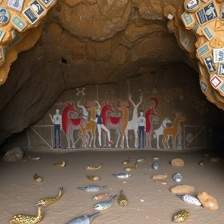 Dipinto storico che mostra il legame tra arte e storia nella narrazione dell'umanità